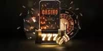 Gambar ilustrasi taruhan slot online dan sportsbook pada smartphone